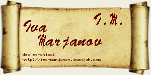 Iva Marjanov vizit kartica